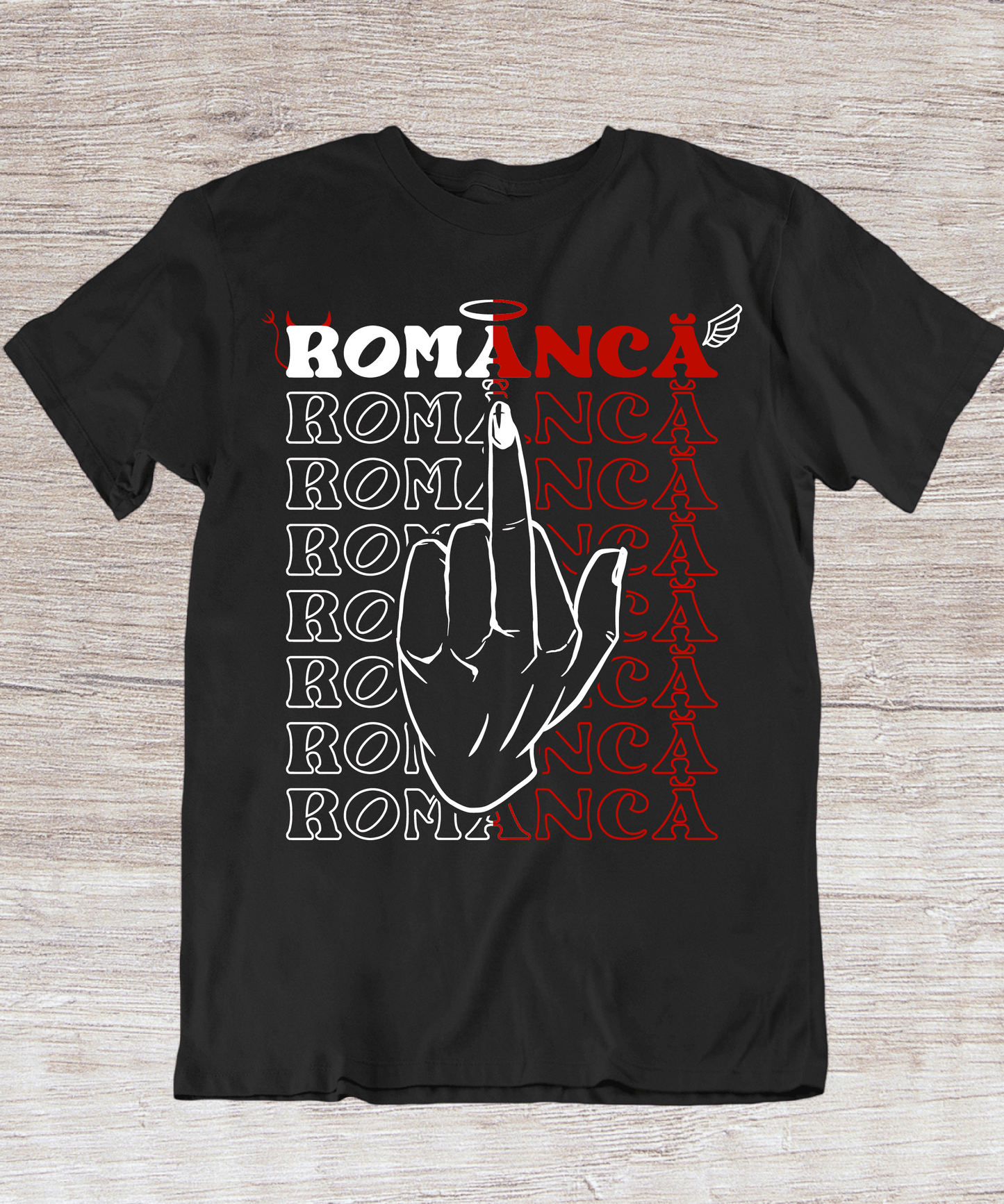 Româncă Inger Si Demon Tricou Unisex - Cadou