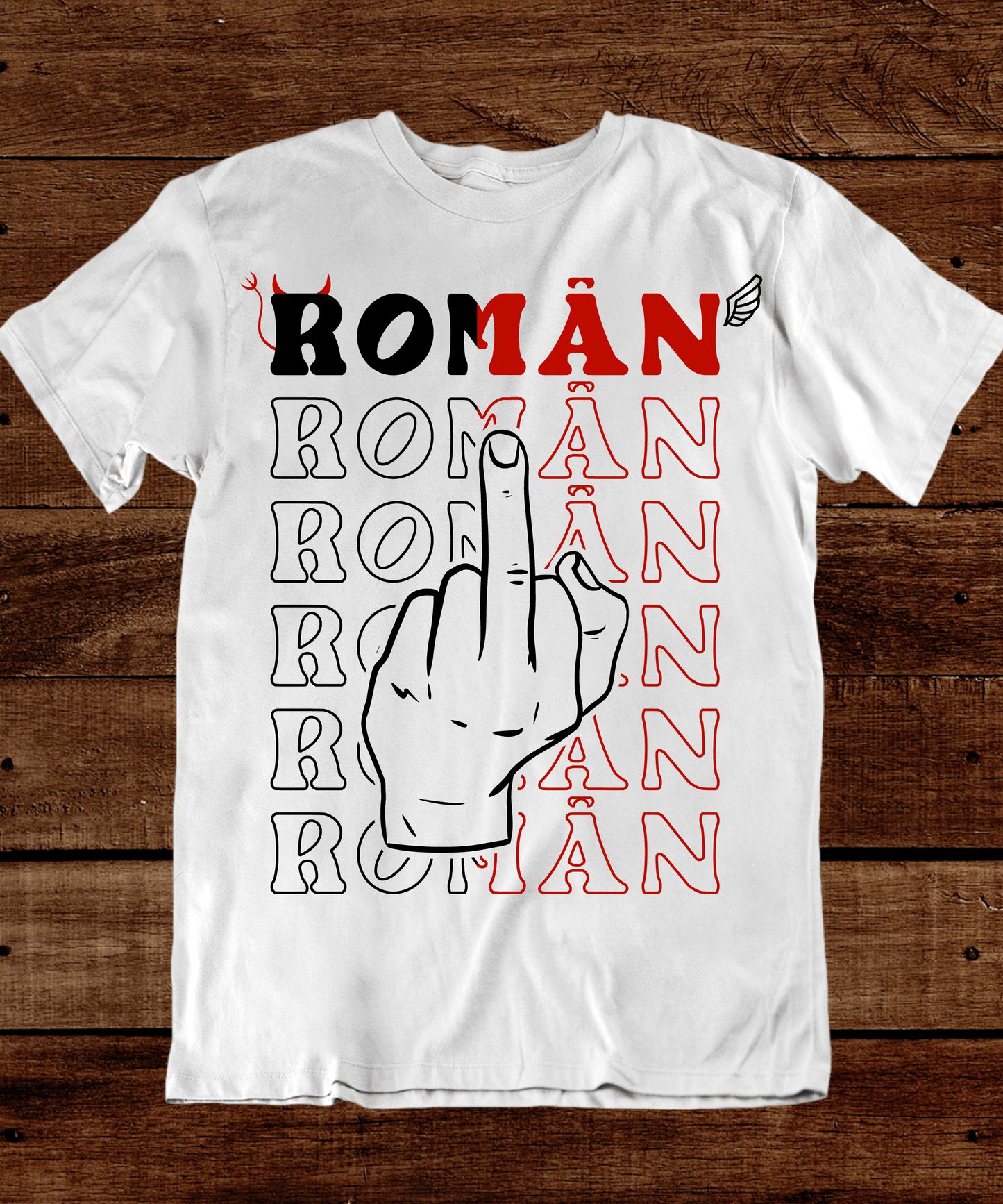 Român Inger Si Demon Tricou Alb Unisex - Cadou