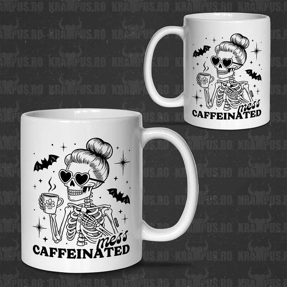 Cana Ceramica Alba Caffeinated Mess – Stil Gothic & Coffee Lover