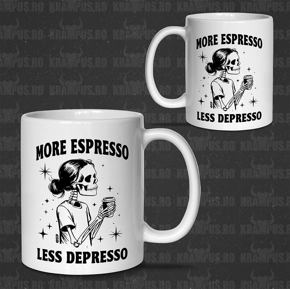 Cana Alba Ceramica - More Espresso Less Depresso