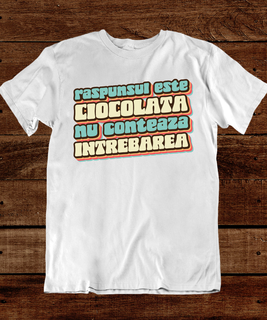 Tricou Ciocolata - Text Retro Vintage