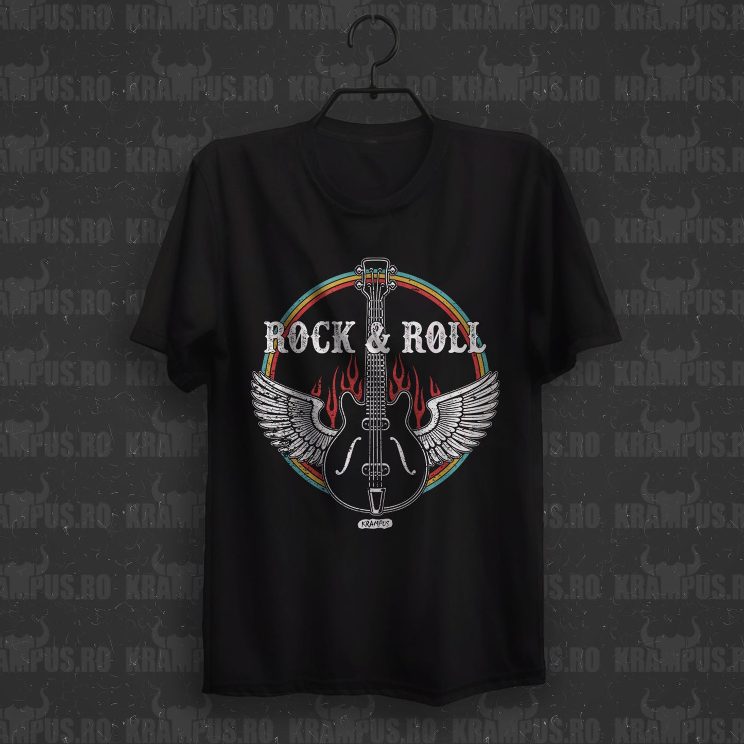 Tricou Rock&Roll Chitara Cu Aripi