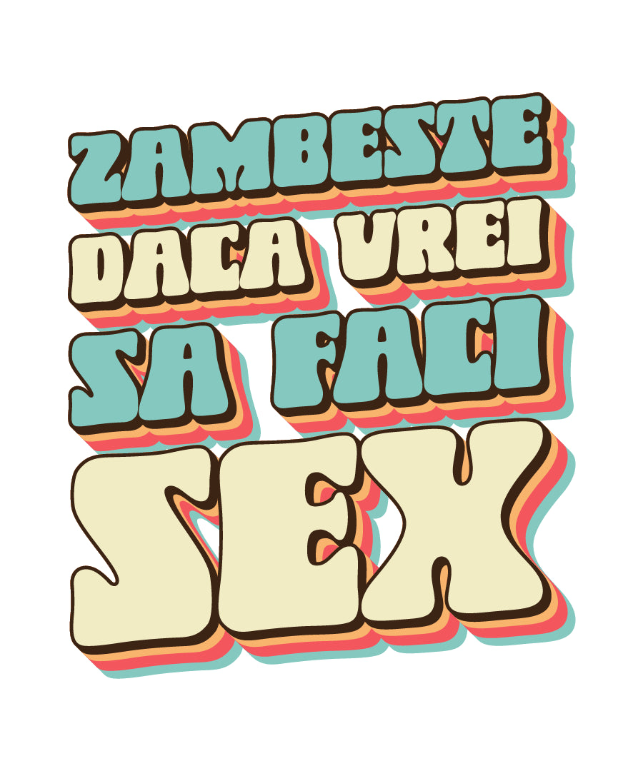 Tricou Zâmbește Dacă Vrei - Text Retro Vintage