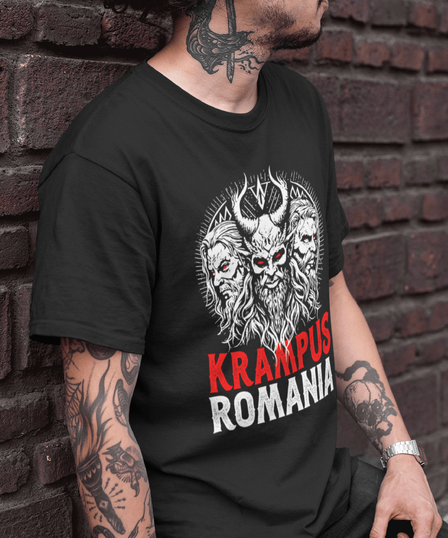 Tricou Krampus România - Bărbos