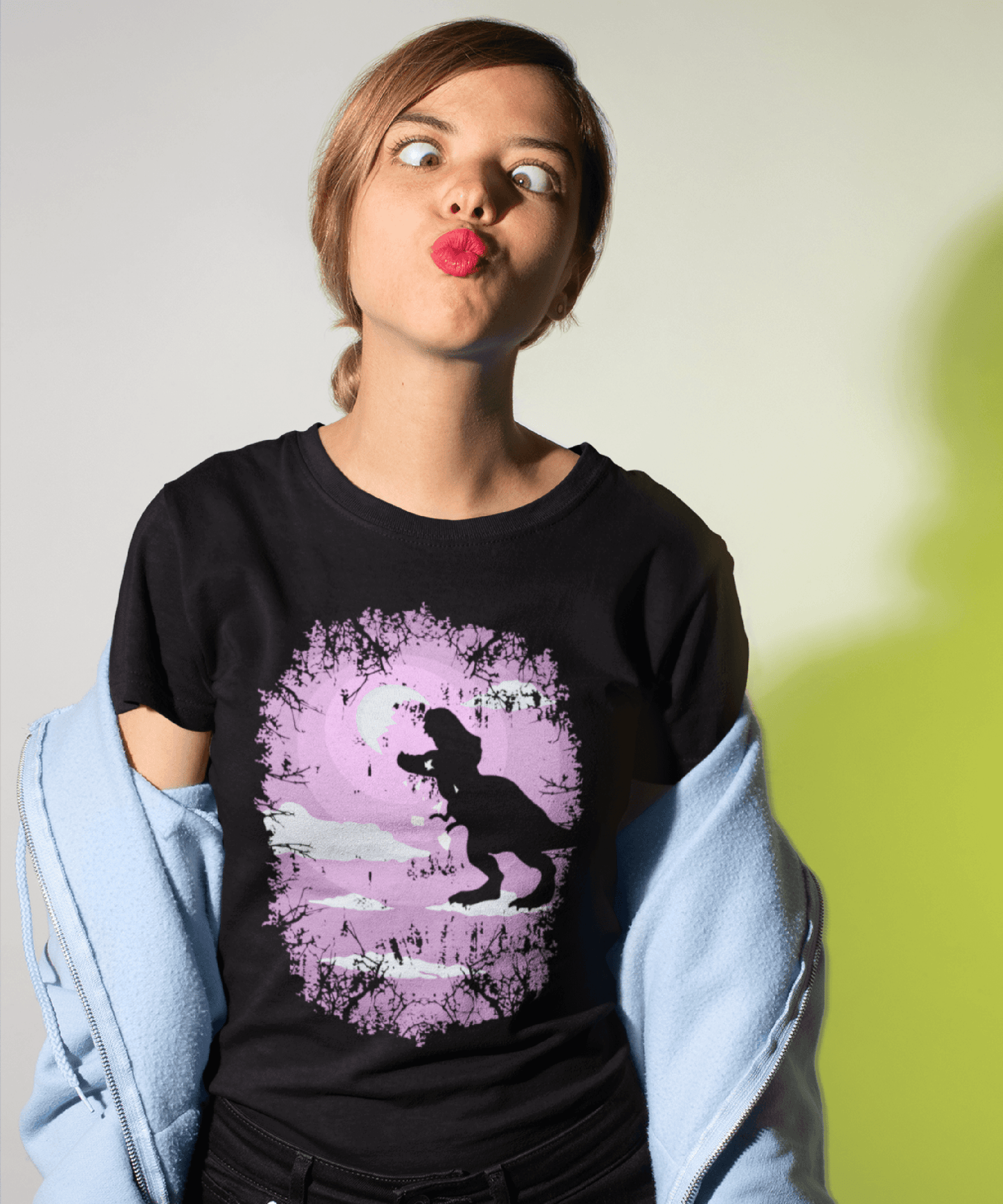 T-rex Muscă din Lună, Cadou Pentru Iubitorii de Dinozauri Tricou Unisex