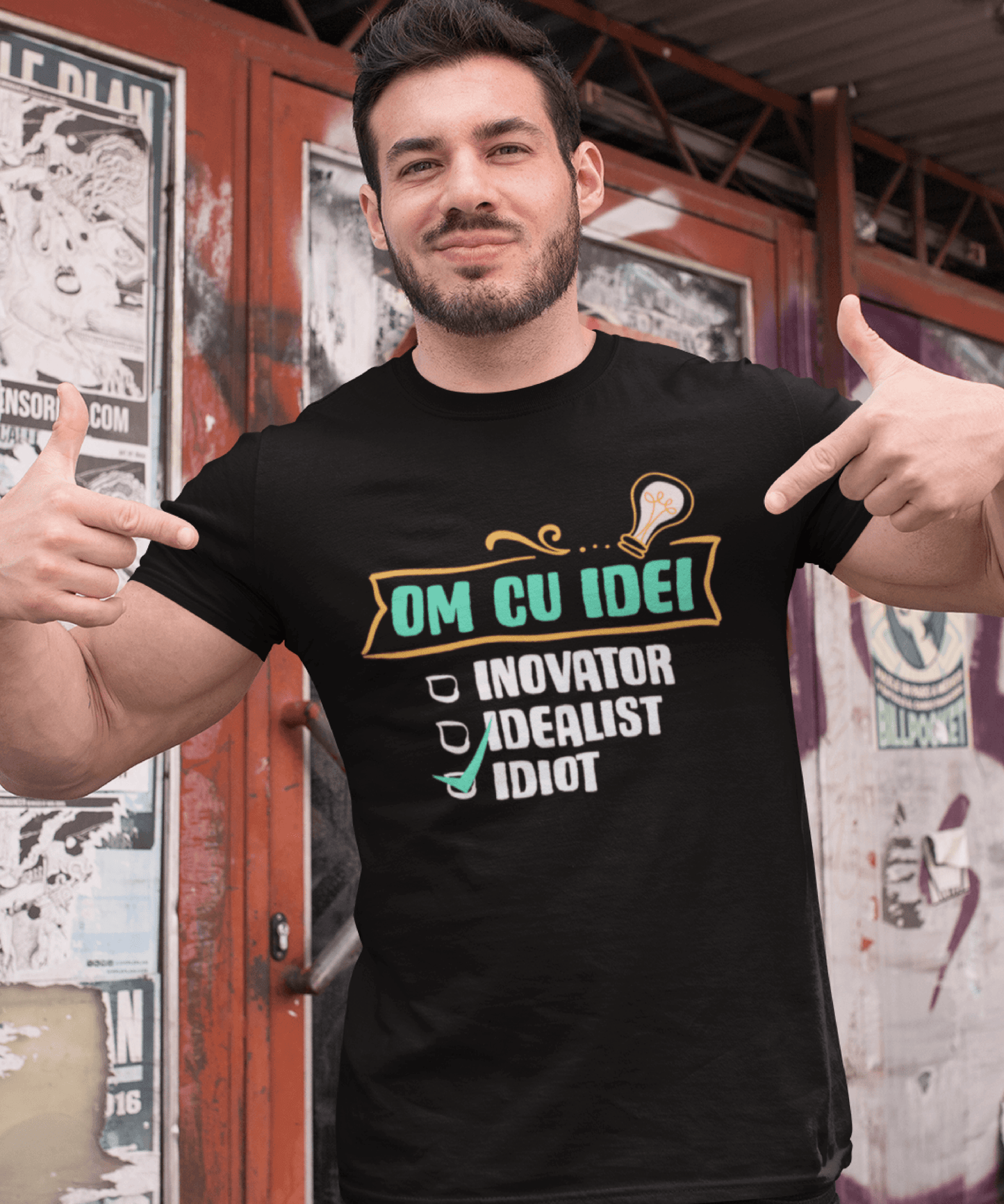 Om Cu Idei, Cadou Pentru Isteți Tricou Amuzant