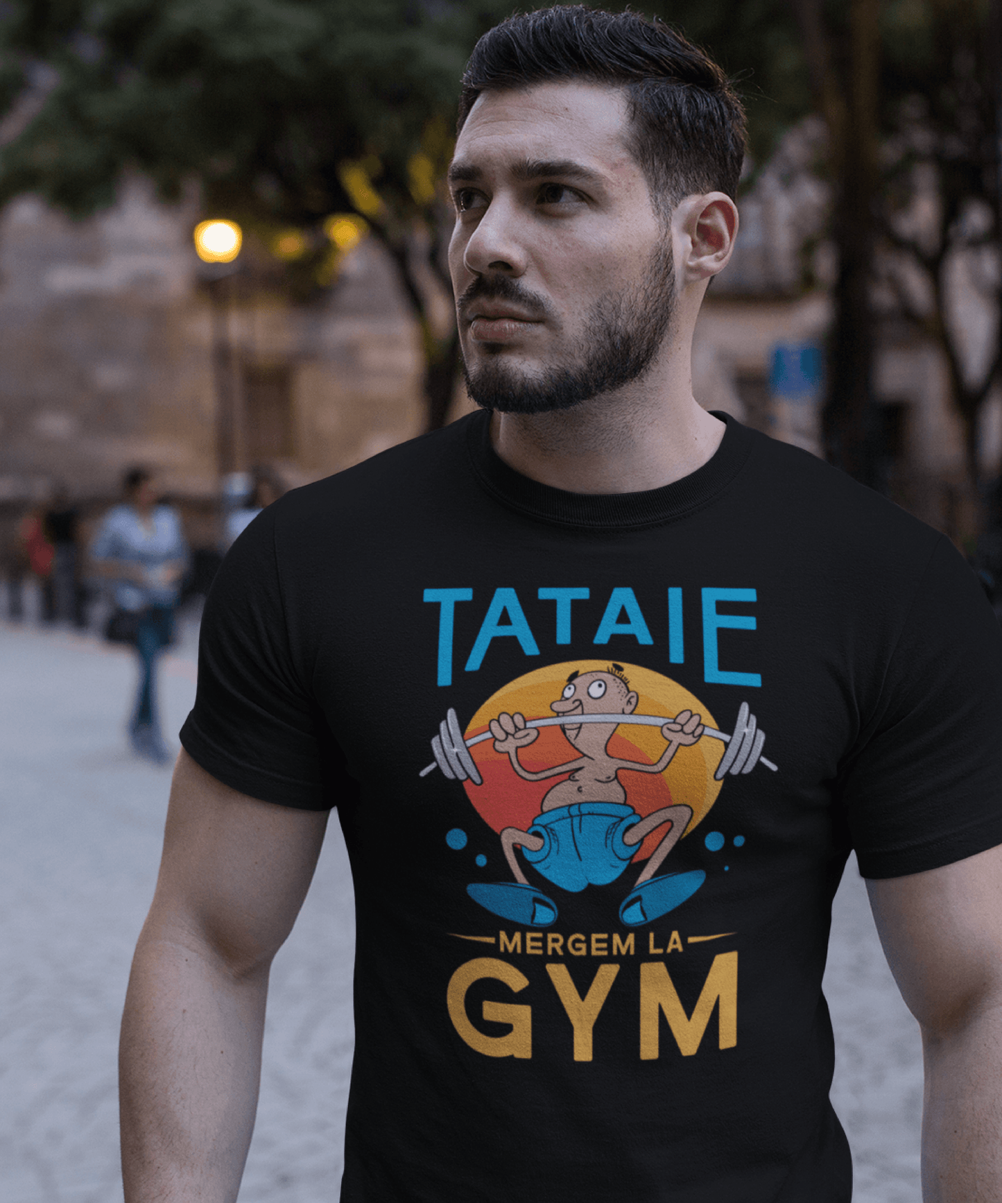 Tataie Mergem La Gym, Cadou Pentru Iubitorii De Sală Tricou Amuzant