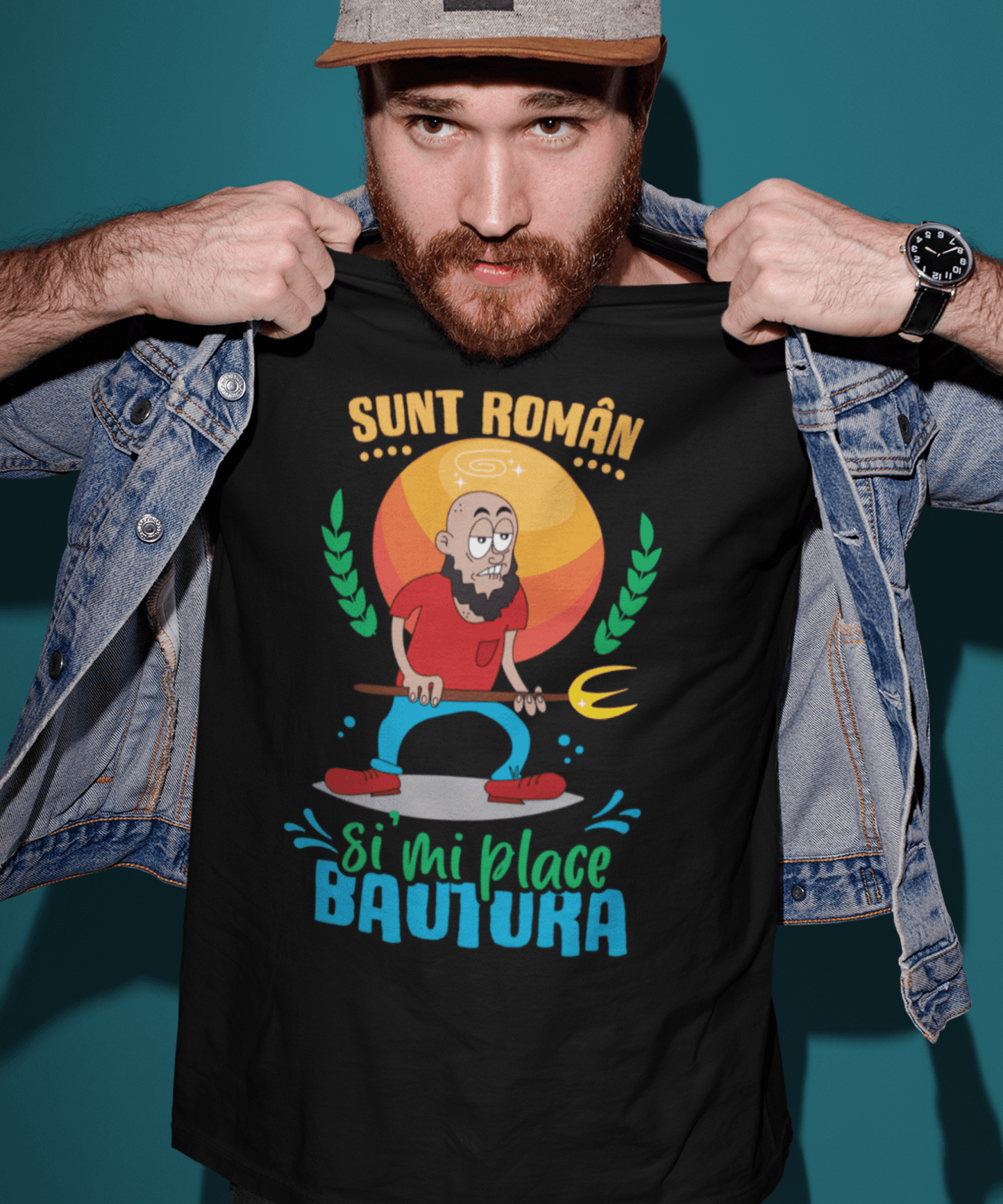 Sunt Român și-mi Place Băutura Tricou Amuzant