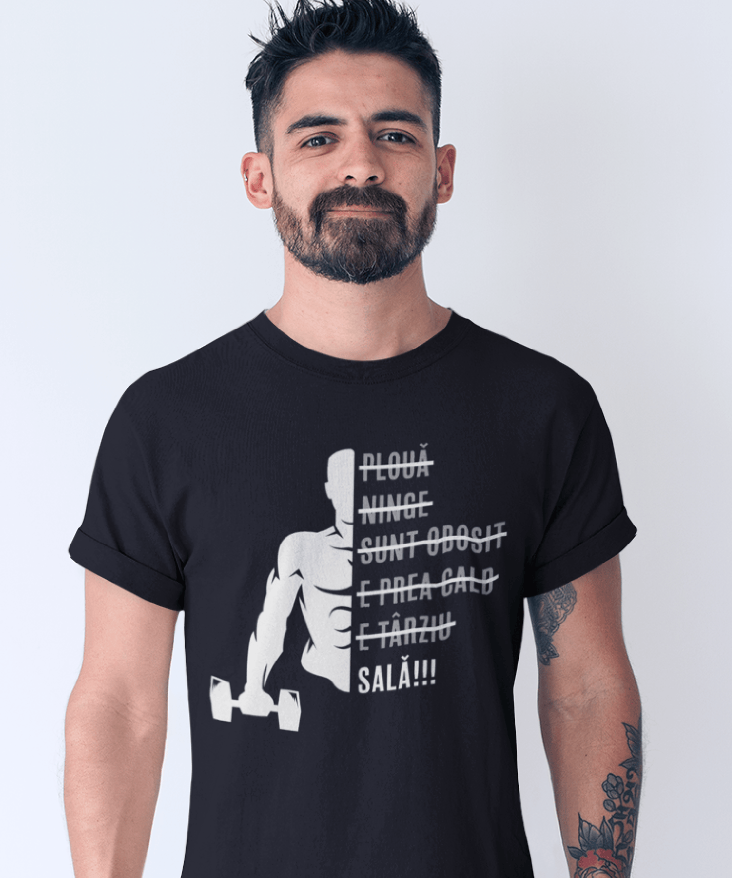 Tricou Unisex Scuze să Nu Mergi La Sală, Cadou Amuzant Pentru Iubitorii de Gym