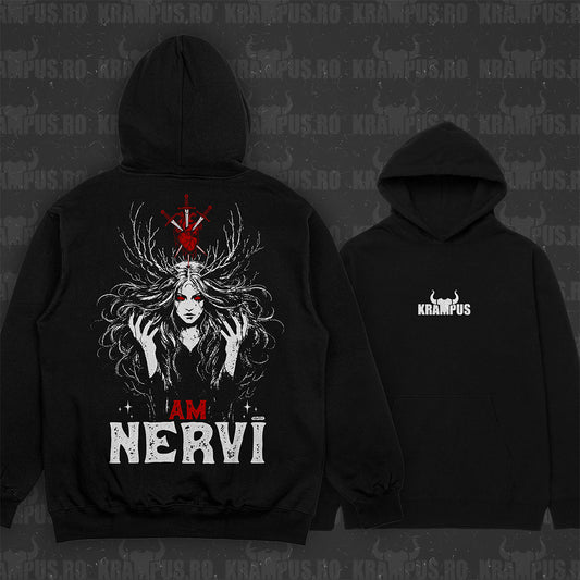 Hanorac Negru Unisex Am Nervi