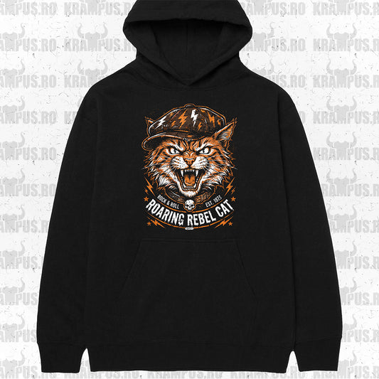 Hanorac Roaring Rebel Cat Pisica Rock