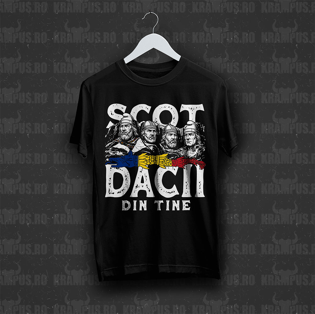 Tricou Negru Scot Dacii Din Tine