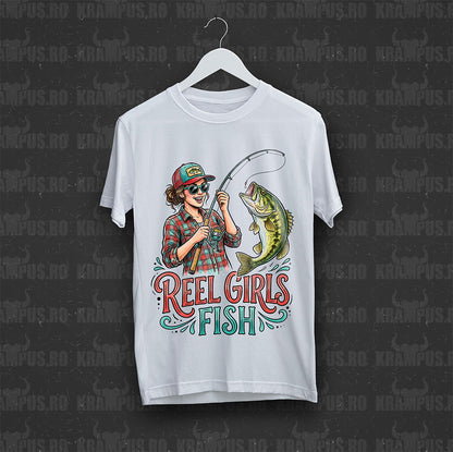Tricou Alb Reel Girls Fish