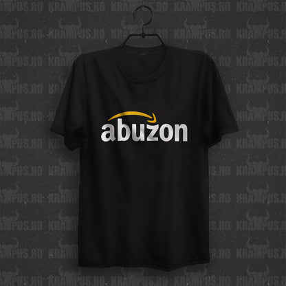 Tricou Negru Abuzon Parodie Logo Amazon