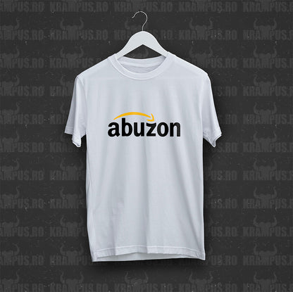 Tricou Negru Abuzon Parodie Logo Amazon