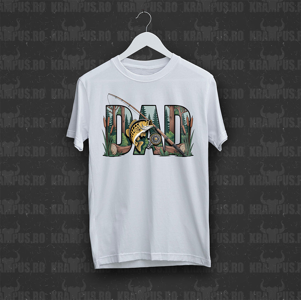 Tricou Alb DAD Fishing Nature