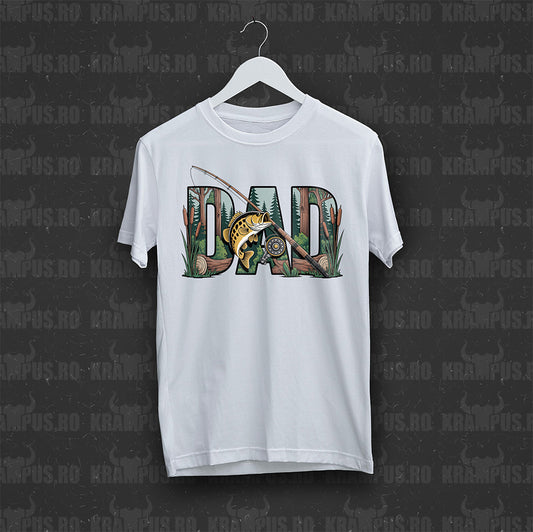 Tricou Alb DAD Fishing Nature