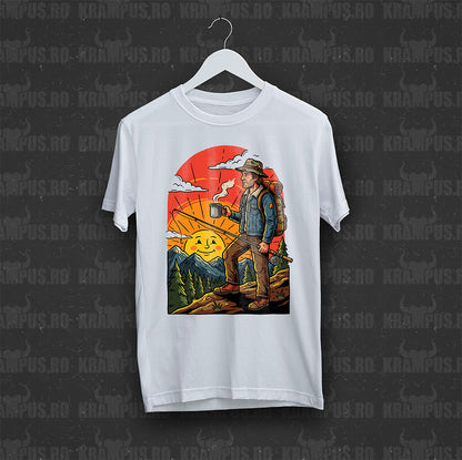 Tricou Alb Gone Fishing Adventure