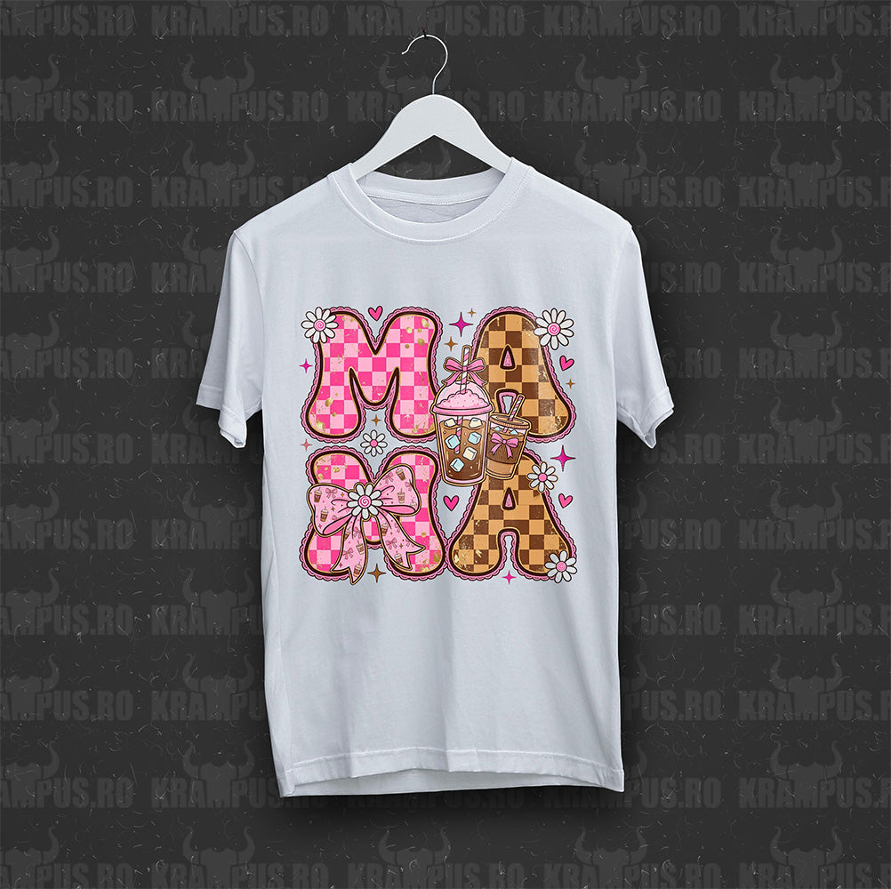 Tricou Alb Mama Iced Coffee