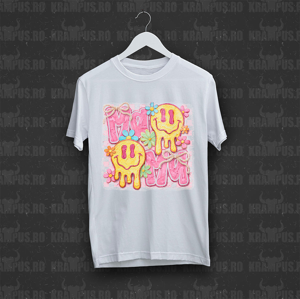 Tricou Alb Mama Emoji