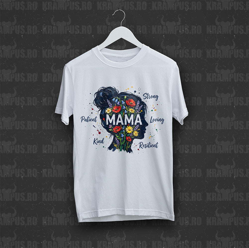 Tricou Alb Mama Floral