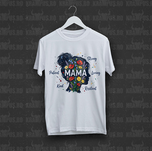 Tricou Alb Mama Floral