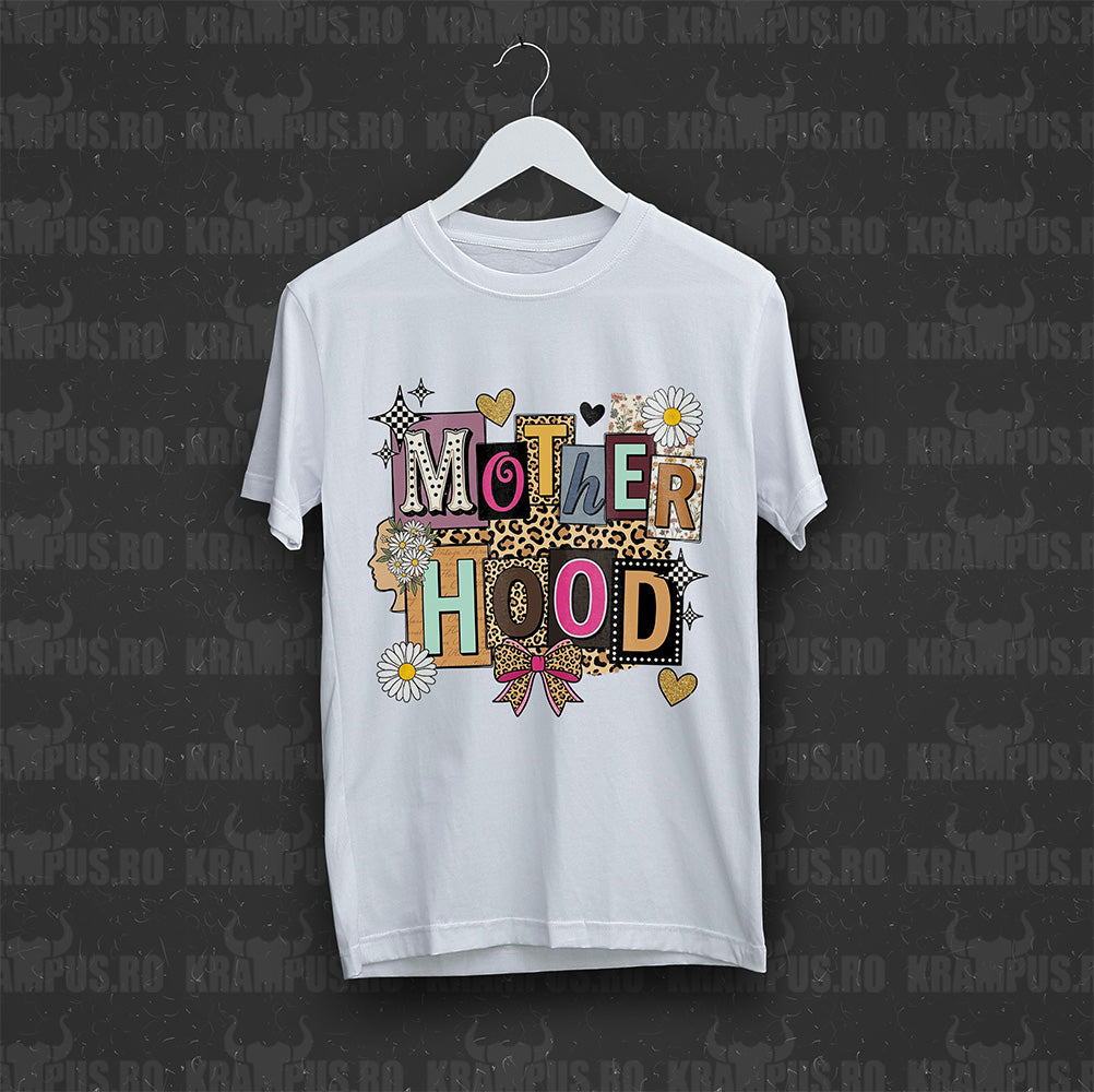 Tricou Alb Motherhood Y2K