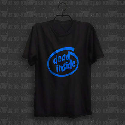 Tricou Dead Inside Parodie Logo Intel Inside