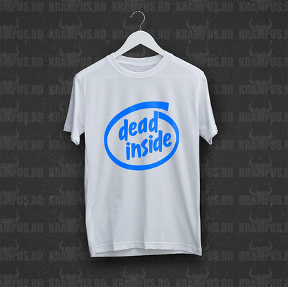 Tricou Dead Inside Parodie Logo Intel Inside