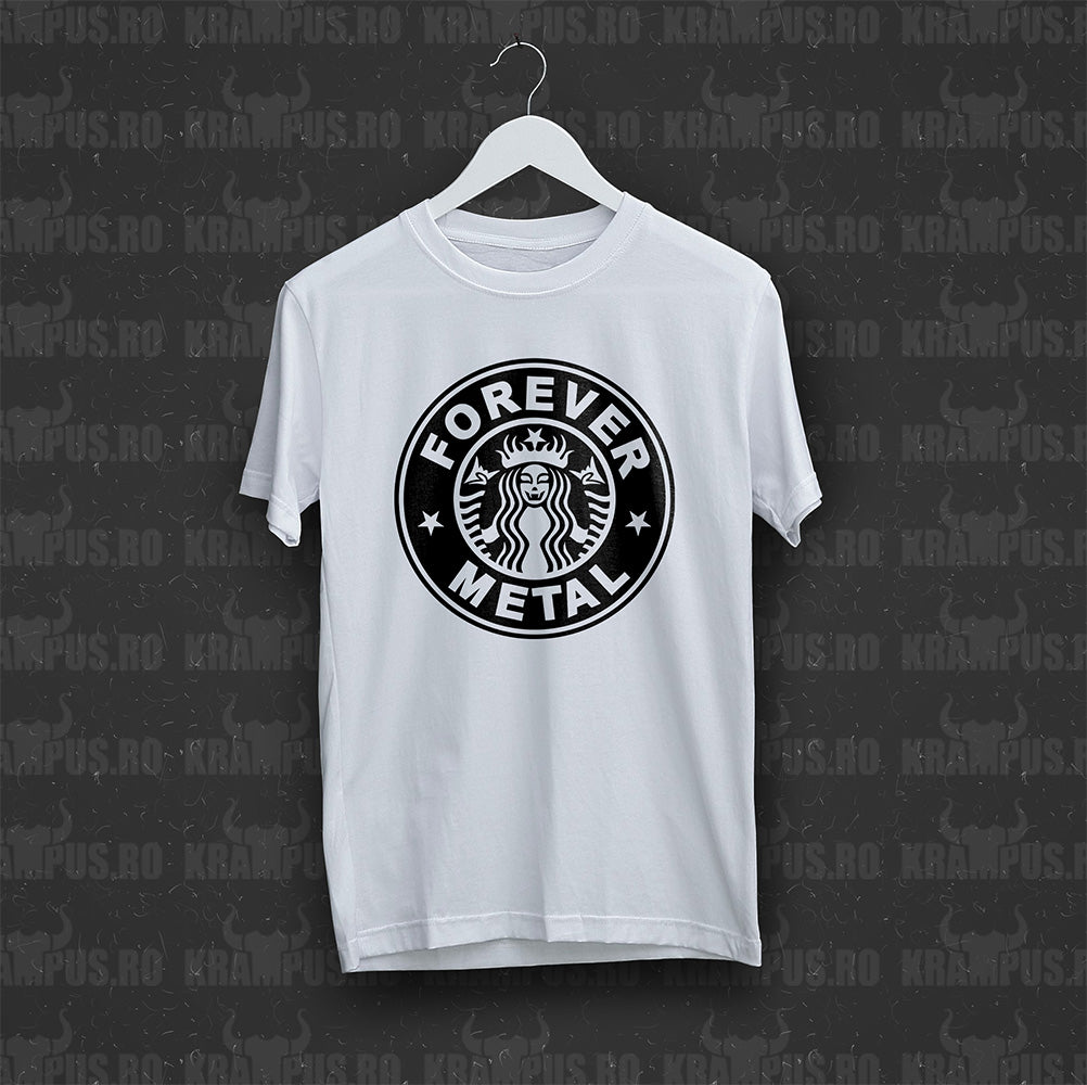 Tricou Forever Metal Parodie Logo Starbucks