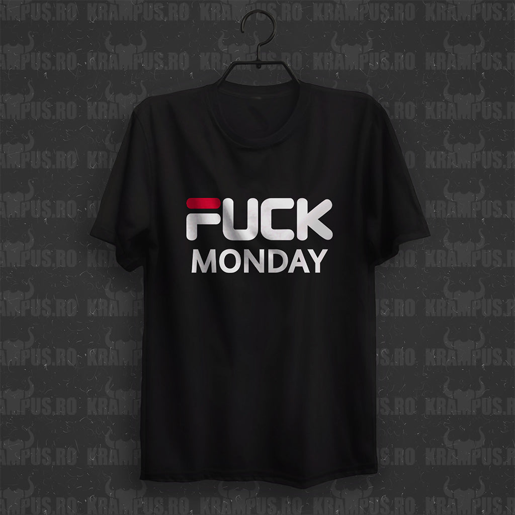 Tricou Fuck Monday Parodie Logo Fila