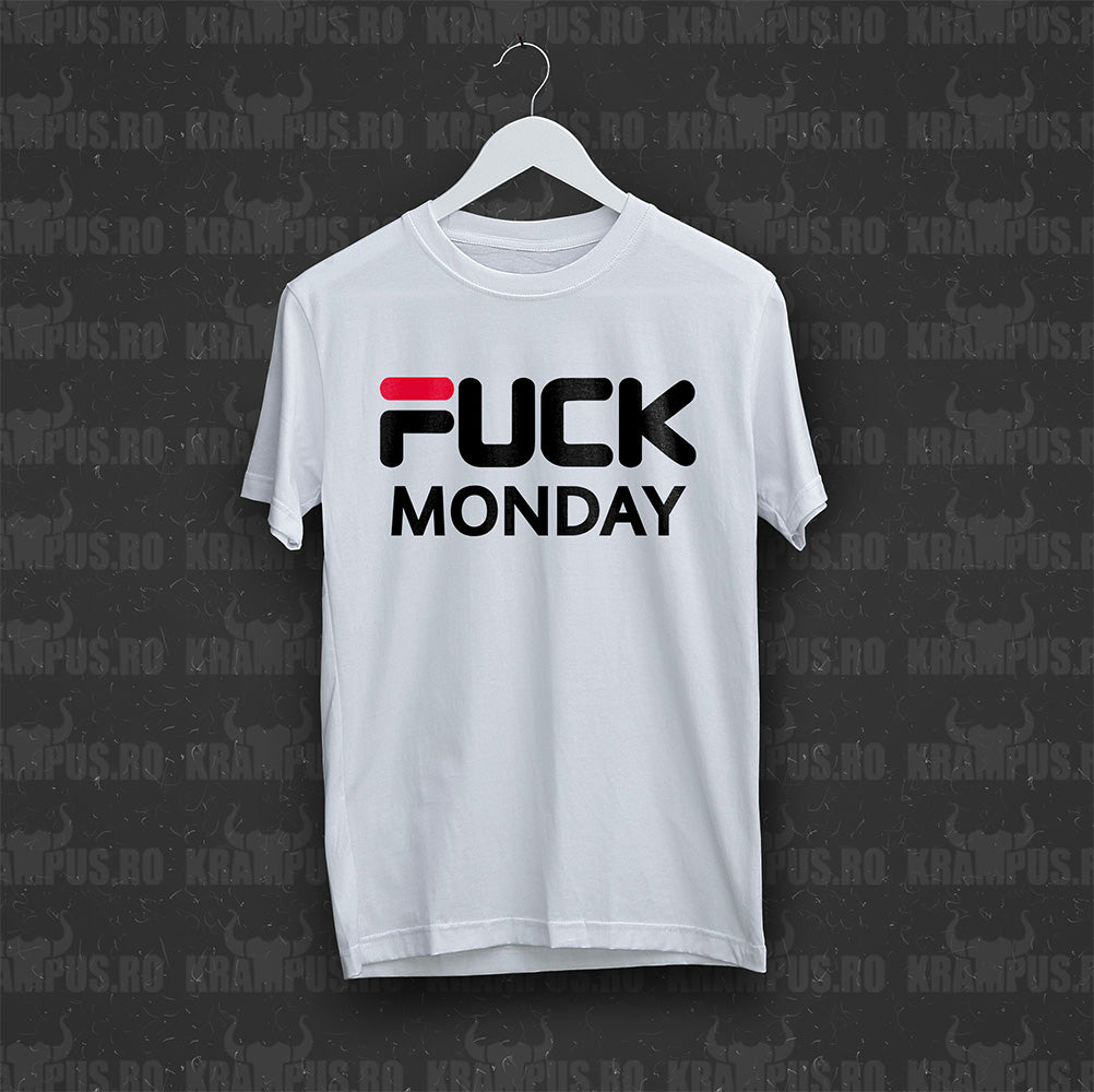 Tricou Fuck Monday Parodie Logo Fila