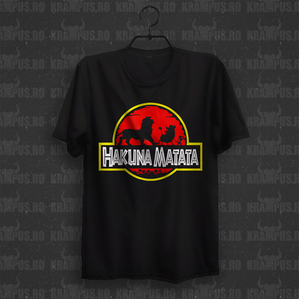 Tricou Hakuna Matata Parodie Logo Jurassic Park Lion King