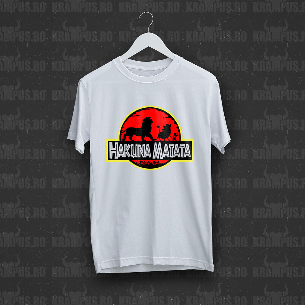 Tricou Hakuna Matata Parodie Logo Jurassic Park Lion King