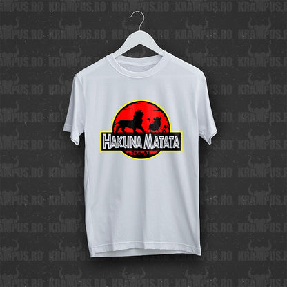 Tricou Hakuna Matata Parodie Logo Jurassic Park Lion King