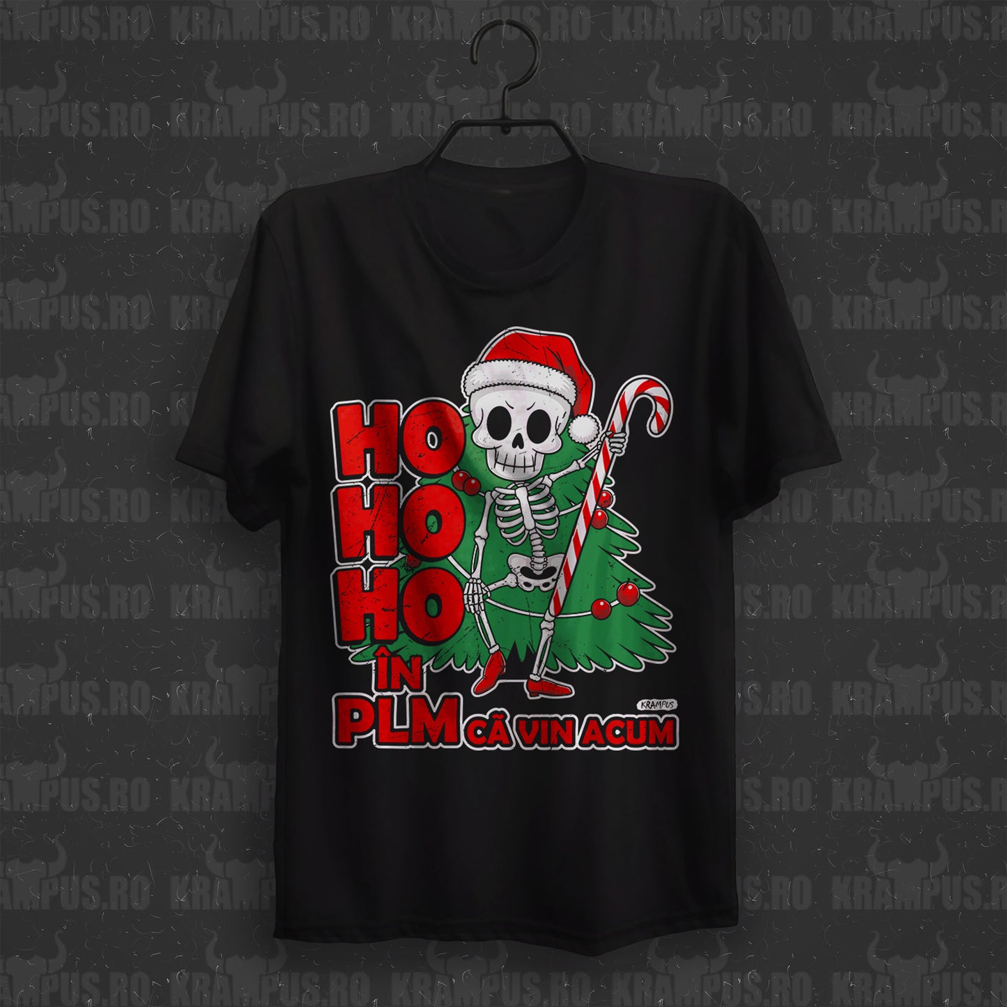 Tricou Ho Ho Ho în PLM Că Vin Acum