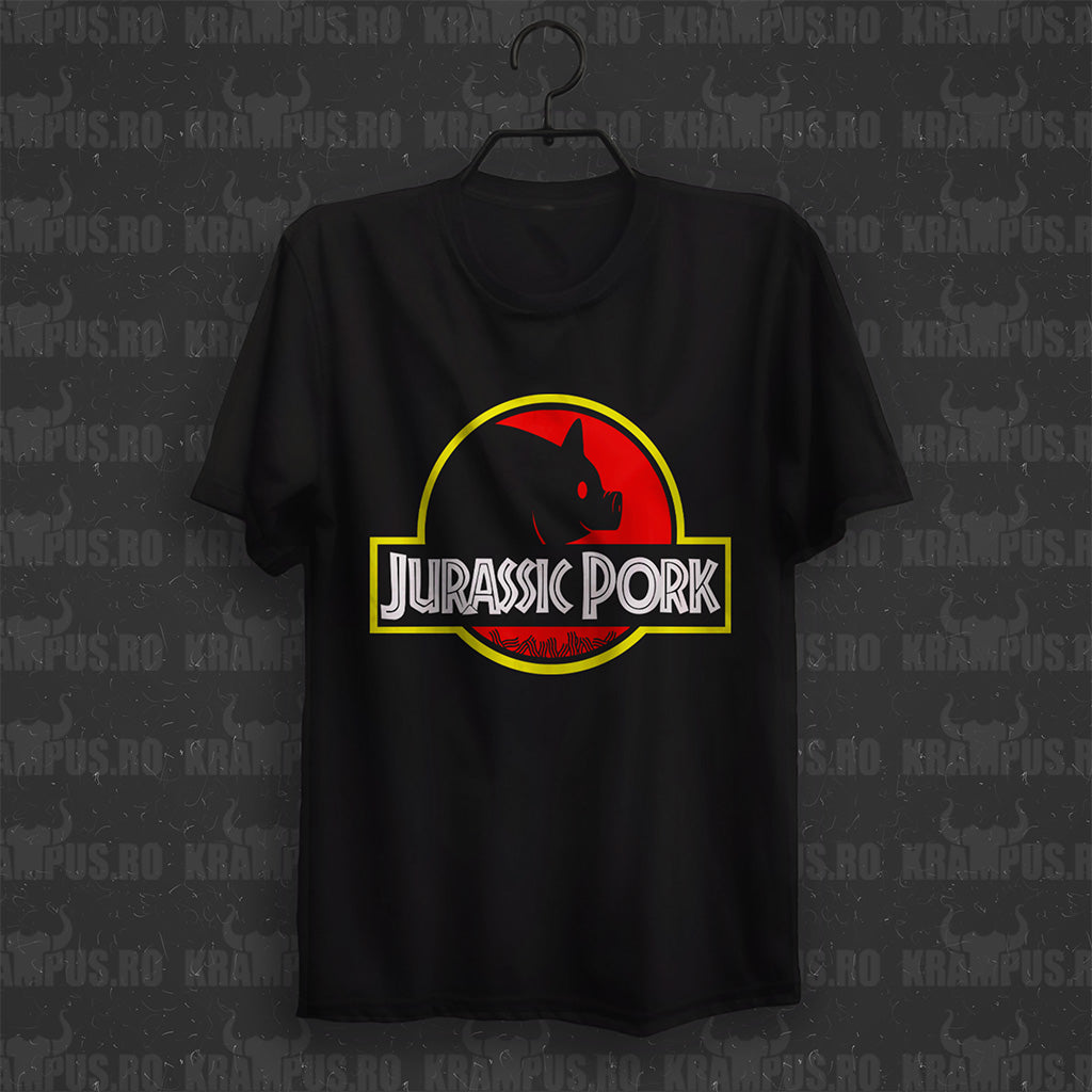 Tricou Jurassic Pork Parodie Logo Jurassic Park