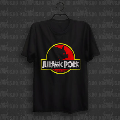 Tricou Jurassic Pork Parodie Logo Jurassic Park
