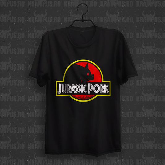 Tricou Jurassic Pork Parodie Logo Jurassic Park