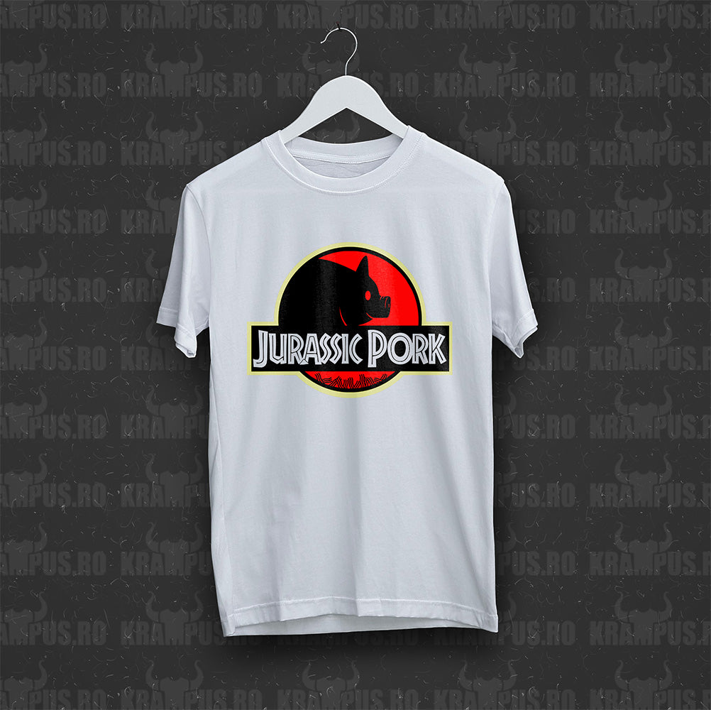 Tricou Jurassic Pork Parodie Logo Jurassic Park