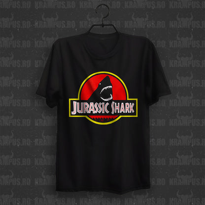 Tricou Jurassic Shark Parodie Logo Jurassic Park