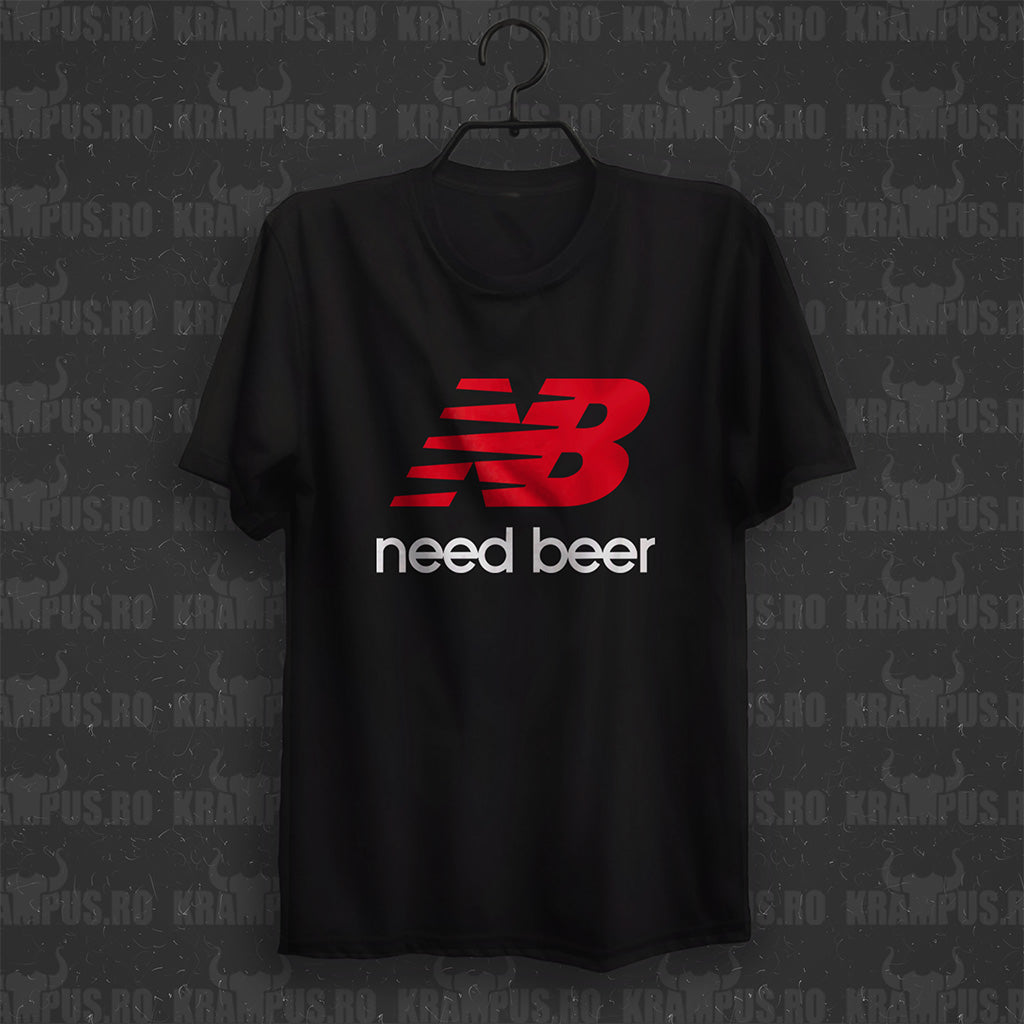 Tricou Need Beer Parodie Logo New Balance