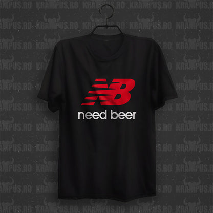 Tricou Need Beer Parodie Logo New Balance
