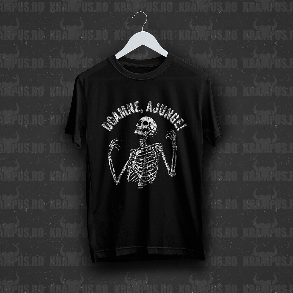 Tricou Negru Unisex Doamne, Ajunge!