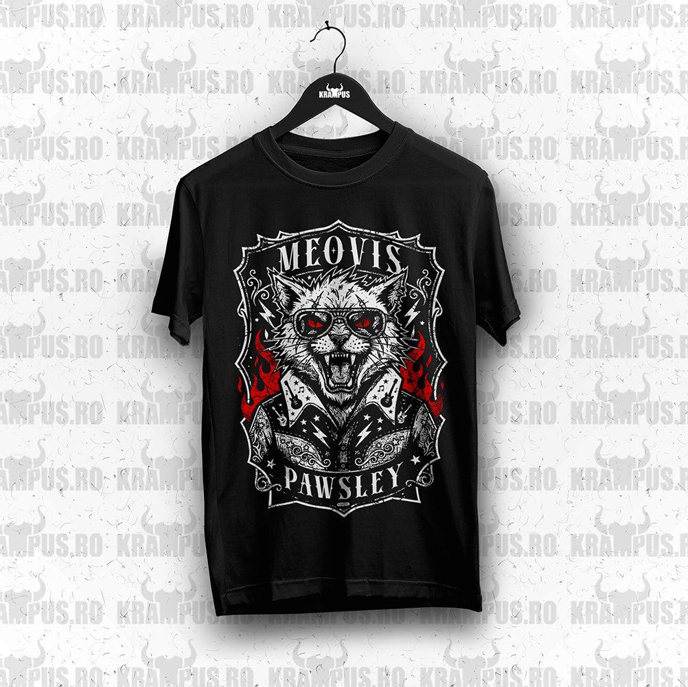 Tricou Meovis Pawsley Pisica Rock