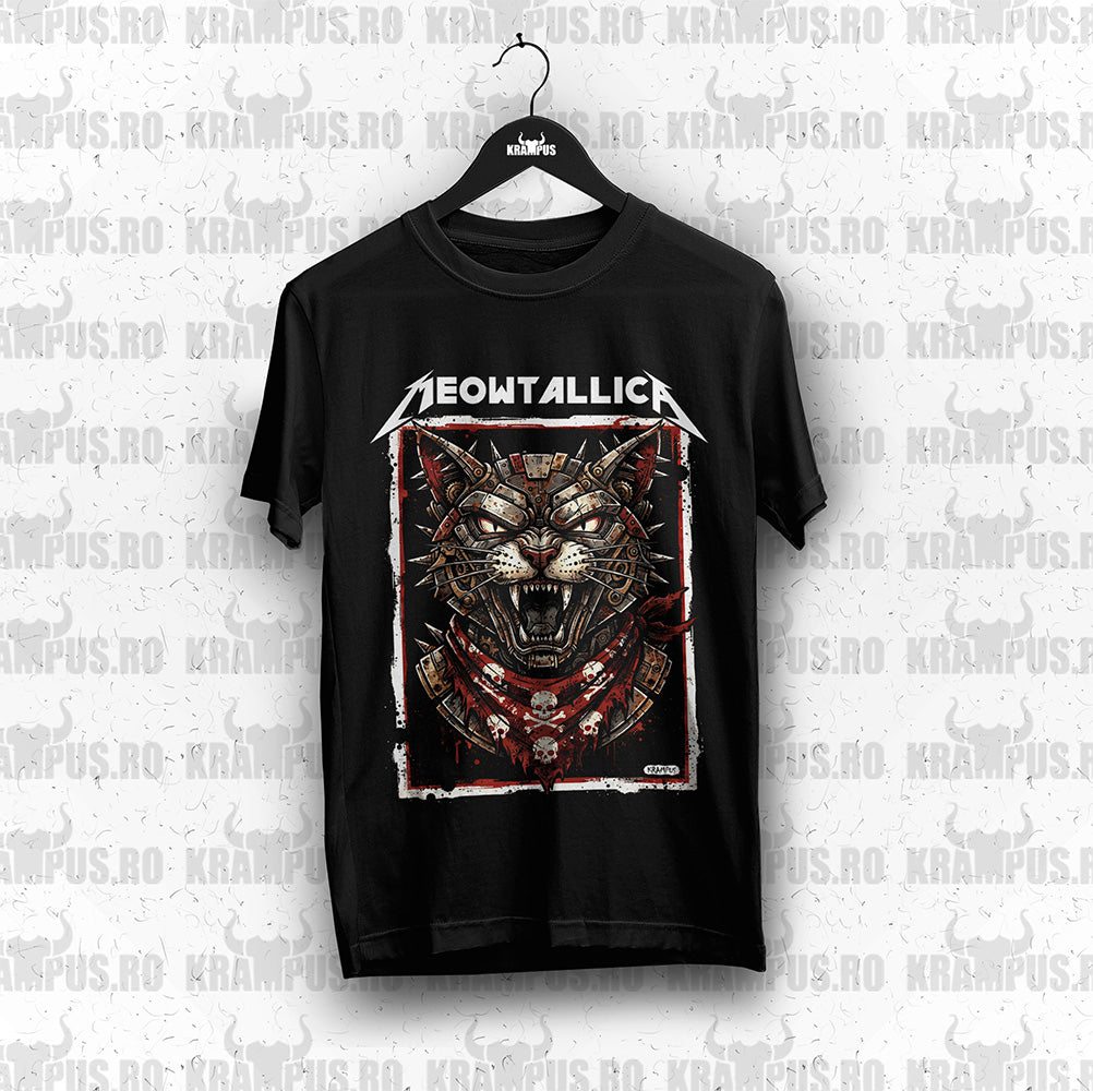Tricou Meowtallica Pisica Rock Metal