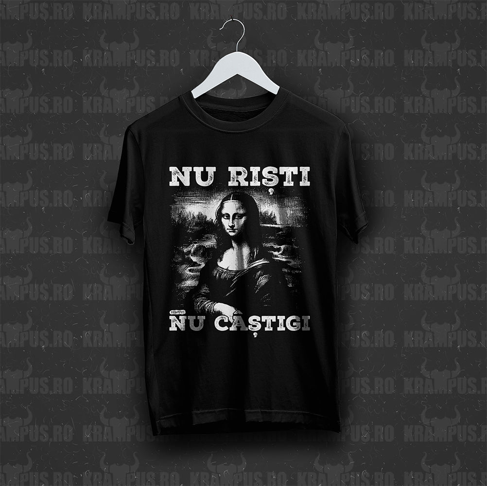 Tricou Negru Nu Risti, Nu Castigi