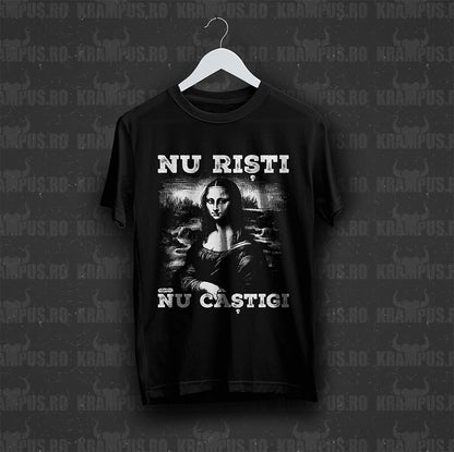 Tricou Negru Nu Risti, Nu Castigi