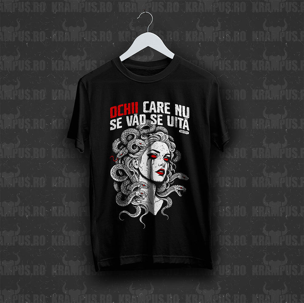 Tricou Negru Ochii Care Nu Se Vad Se Uita