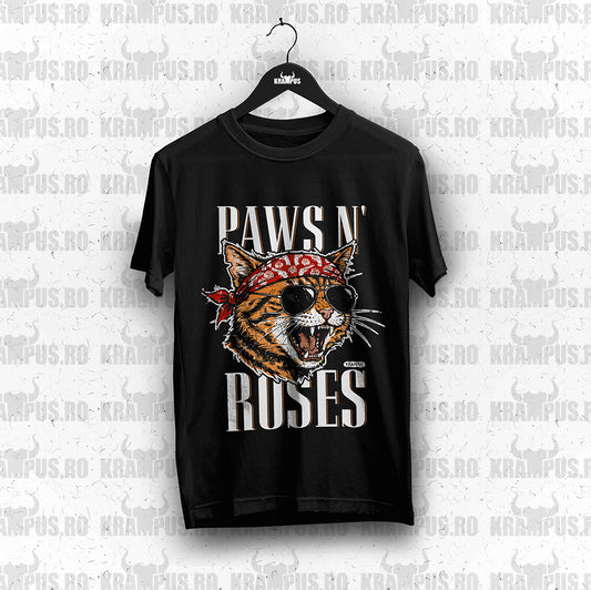Tricou Paws N Roses Pisica Rock